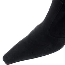 Stuart Weitzman Black Suede Knee Length Square Toe Boots Size 40