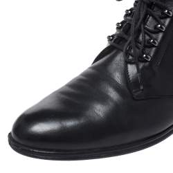 Stuart Weitzman Black Leather McKenzee Ankle Boots Size 38.5