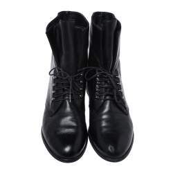 Stuart Weitzman Black Leather McKenzee Ankle Boots Size 38.5