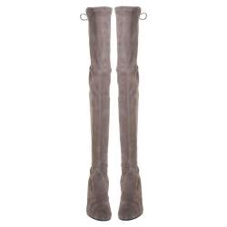 Stuart Weitzman Taupe Suede Highland Thigh High Boots Size 38
