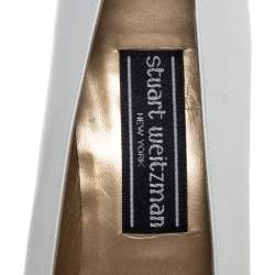 Pre Owned Stuart Weitzman White Leather Vintage Bella Pumps Size 38