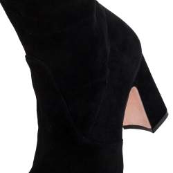 Pre Owned Stuart Weitzman Black Suede Kirstie 90 Over-the-knee Boots Size 37