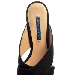 Stuart Weitzman Black Suede Galene Slip On Mules Size 38.5