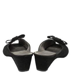 Stuart Weitzman Black Suede Slide Sandals Size 37