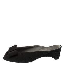 Stuart Weitzman Black Suede Slide Sandals Size 37