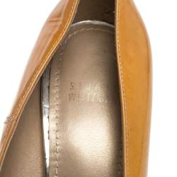Stuart Weitzman Yellow Patent Leather Platform Pumps Size 37.5