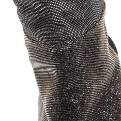 Stuart Weitzman Multicolor Lurex And Stretch Fabric Knee Length Boots Size 37.5