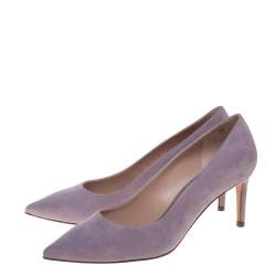 Stuart Weitzman Lilac Suede Pointed Toe Pumps Size 38