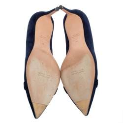 Stuart Weitzman Blue Suede Pointed Pumps Size 40
