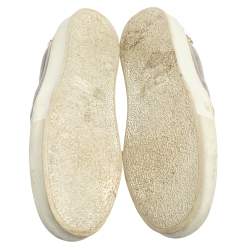 Stuart Weitzman Grey Suede Crystal Slip on Sneakers Size 38