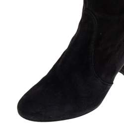 Stuart Weitzman Black Suede Highland Thigh High Boots Size 37.5