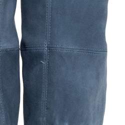 Stuart Weitzman Teal Blue Suede Highland Over The Knee Boots Size 38.5