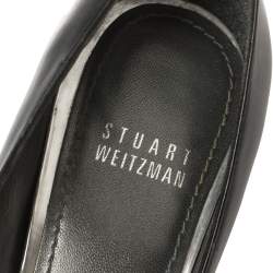 Stuart Weitzman Black Leather Platform Pumps Size 37.5