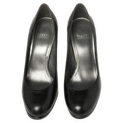 Stuart Weitzman Black Leather Platform Pumps Size 37.5