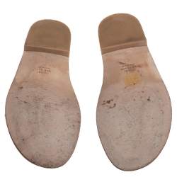 Pre Owned صندل ستيوارت وايتزمان فلات ثودورا جلد مضفر أبيض مقاس 37.5