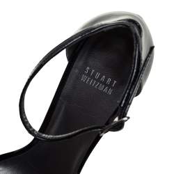 مملوكة مسبقًا صندل ستيوارت وايتزمان نوديستسونغ 105 جلد لامع أسود مقاس 39.5