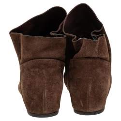 Stuart Weitzman Brown Suede Sprite Slouch Booties Size 39.5
