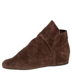 Stuart Weitzman Brown Suede Sprite Slouch Booties Size 39.5
