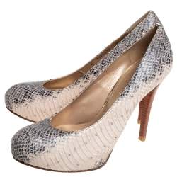 Stuart Weitzman Two Tone Watersnake Platform Pumps Size 39