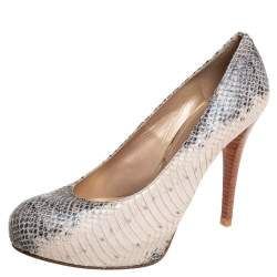 Stuart Weitzman Two Tone Watersnake Platform Pumps Size 39