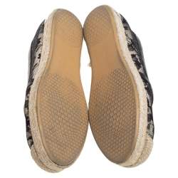 Stuart Weitzman Black Meshuga Lace Espadrille Flats Size 35