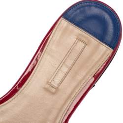 Stuart Weitzman Fuchsia Patent Leather Flat Slide Sandals Size 41