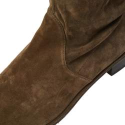 Stuart Weitzman Green Suede Highland Over The Knee Boots Size 40