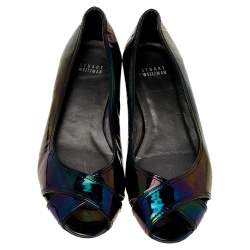 Stuart Weitzman Black Patent Leather Ballet Flats Size 39.5
