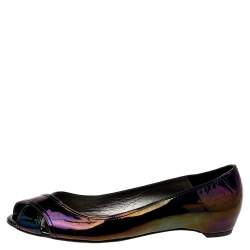 Stuart Weitzman Black Patent Leather Ballet Flats Size 39.5