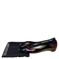 Stuart Weitzman Black Patent Leather Ballet Flats Size 39.5