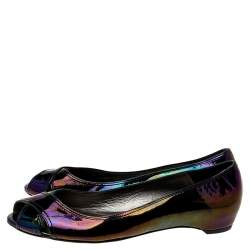 Stuart Weitzman Black Patent Leather Ballet Flats Size 39.5