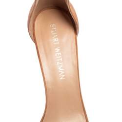 Stuart Weitzman Beige Suede Ankle Strap Open Toe Sandals Size 39.5