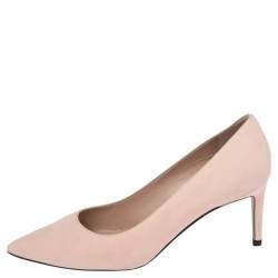 Stuart Weitzman Light Peach Suede Pointed Toe Pumps Size 36