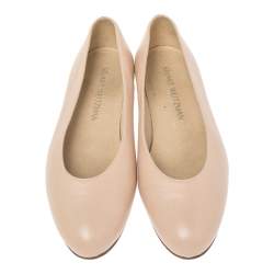 Stuart Weitzman Beige Leather Ballet Flats Size 37.5