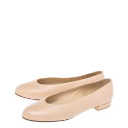 Stuart Weitzman Beige Leather Ballet Flats Size 37.5