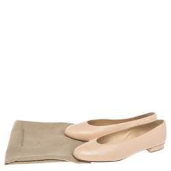Stuart Weitzman Beige Leather Ballet Flats Size 37.5