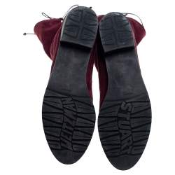 Stuart Weitzman Burgundy  Suede Urban Over-The-Knee Boots Size 42