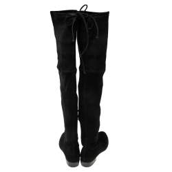 Stuart Weitzman Black  Suede Urban Over-The-Knee Boots Size 42