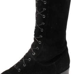 Stuart Weitzman Black  Suede Urban Over-The-Knee Boots Size 42