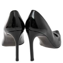 Stuart Weitzman Black Patent Leather Heist Pointed Toe Pumps Size 40.5