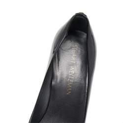 Stuart Weitzman Black Patent Leather Platform Peep Toe Pumps Size 38