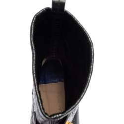 Stuart Weitzman Black Leather Mid Calf Block Heel Boots Size 39.5