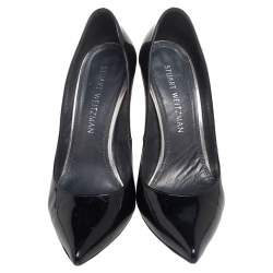 Stuart Weitzman Black Patent Leather Pointed Toe Pumps Size 39