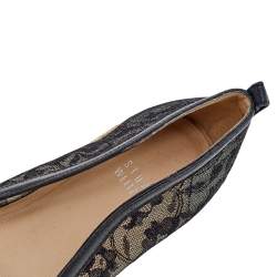 Stuart Weitzman Black/Beige Lace and Mesh Espadrille Flats Size 37
