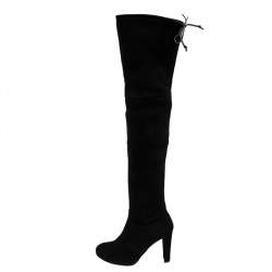 Stuart Weitzman Black Suede Highland Over The Knee Boots Size 38