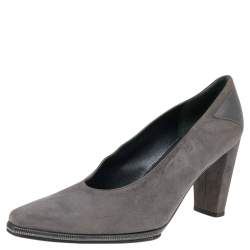 Stuart Weitzman Grey Suede Pumps Size 38.5