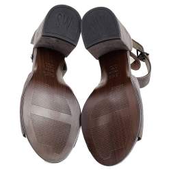 Stuart Weitzman Grey Suede Sohogal Ankle Strap Sandals Size 39