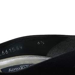 Pre Owned Stuart Weitzman for Russell Bromley Black Nylon Crystal Embellished Heel Pumps Size 37