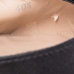 Pre Owned Stuart Weitzman Black Satin Crystal Embellished Buckle D'orsay Pumps Size 40.5