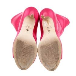 Stuart Weitzman Fuchsia Satin Open Toe Ankle Length Boots Size 37